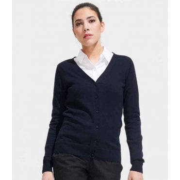 SOL'S Ladies Golden Cotton Acrylic V Neck Cardigan