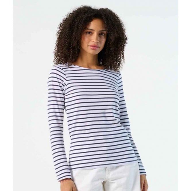 SOL'S  Ladies Marine Long Sleeve Striped T-Shirt