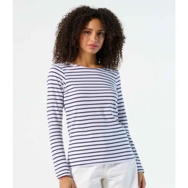 SOL'S Ladies Marine Long Sleeve Striped T-Shirt
