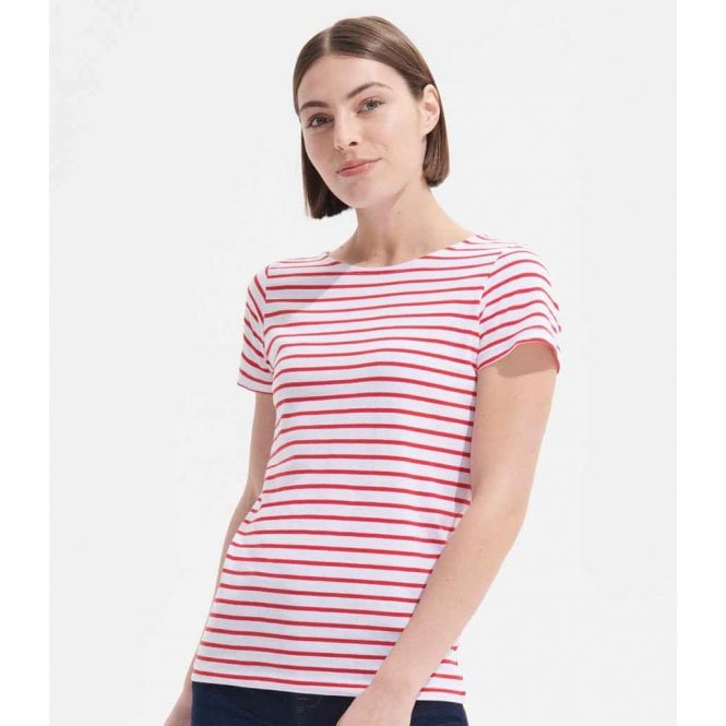SOL'S  Ladies Miles Striped T-Shirt