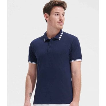 SOL'S Pasadena Tipped Cotton Piqué Polo Shirt