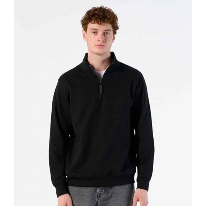 SOL'S  Stan Contrast Zip Neck Sweatshirt