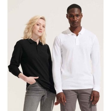 SOL'S Unisex Planet Long Sleeve Piqué Polo Shirt