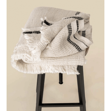 Spasso Honeycomb Striped Plaid Fouta