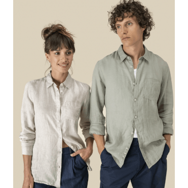 Spasso Long Sleeve Linen Shirt