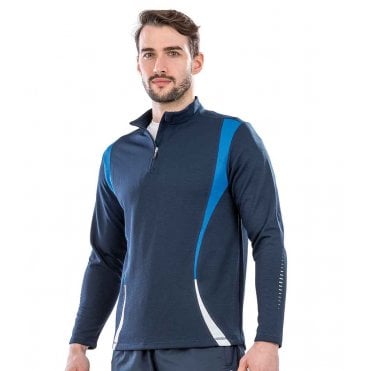 Spiro Unisex Zip Neck Trial Training Top