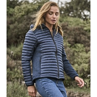 Tee Jays Ladies Crossover Hooded Padded Outdoor Jacket