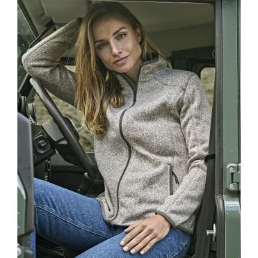 Tee Jays Ladies Knitted Outdoor Fleece Jacket