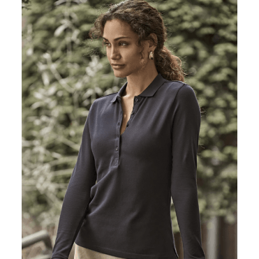 Tee Jays Ladies Luxury Stretch Long Sleeve Polo Shirt