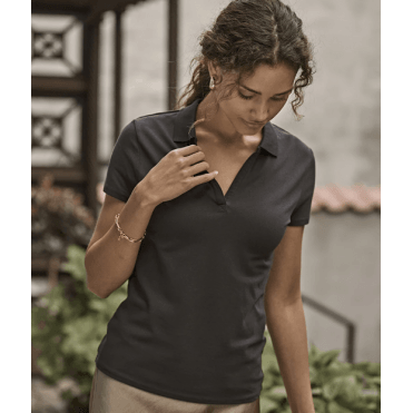 Tee Jays Ladies Luxury Stretch V Neck Polo Shirt