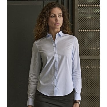 Tee Jays Ladies Stretch Luxury Long Sleeve Poplin Shirt