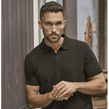 Tee Jays Luxury Stretch V Neck Polo Shirt