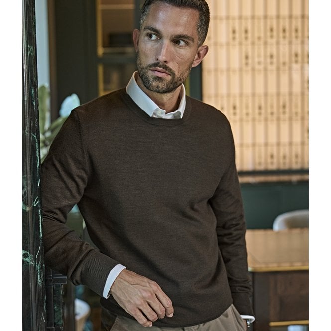 Tee Jays  Merino Blend Crew Neck Sweater