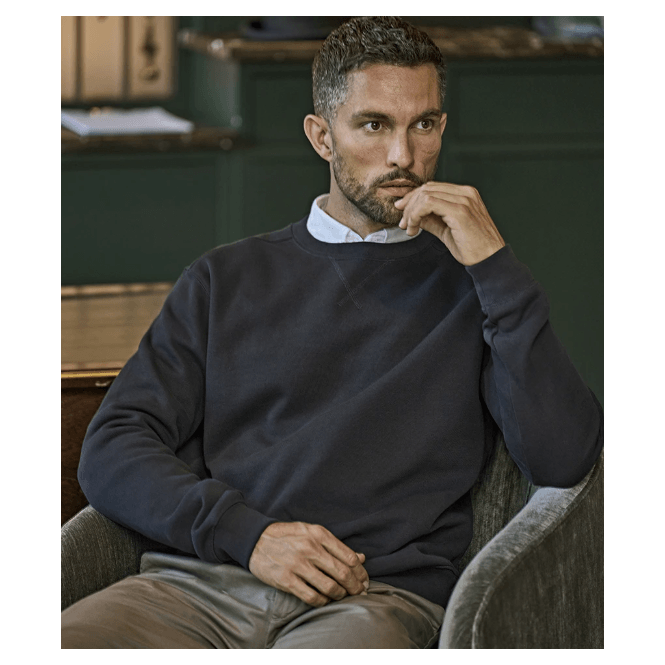 Tee Jays  Ribbed Interlock Crew Neck Sweatshirt