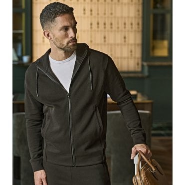 Tee Jays Ribbed Interlock Full Zip Hooded Sweatshirt