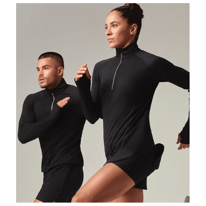 Tombo  Long Sleeve Zip Neck Performance Top