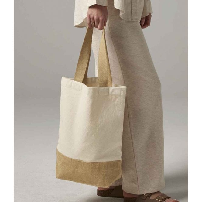Westford Mill  Jute Base Canvas Shopper