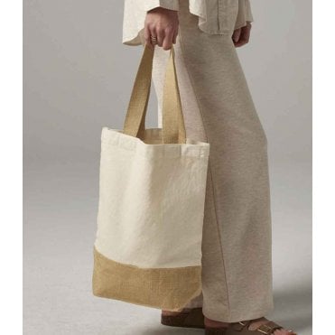 Westford Mill Jute Base Canvas Shopper
