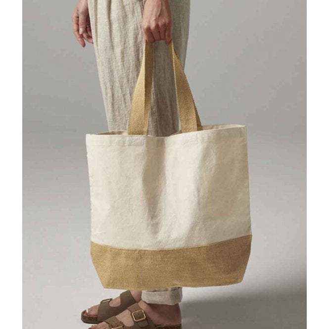 Westford Mill  Jute Base Canvas Tote