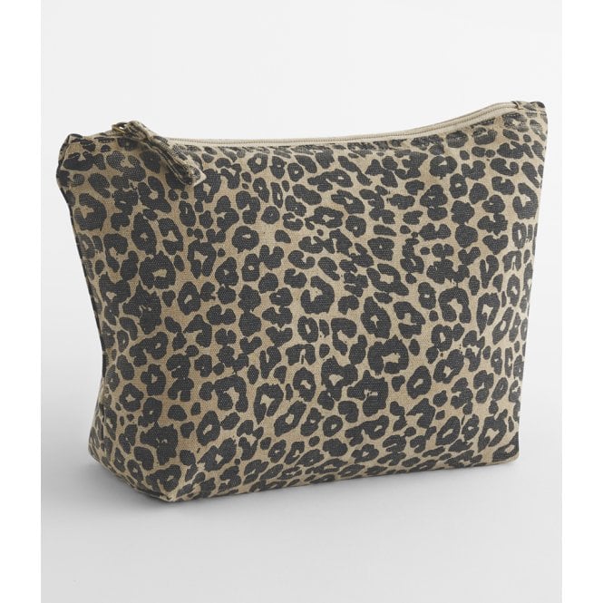Westford Mill  Leopard Print Canvas Accessory Bag
