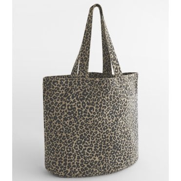 Westford Mill Leopard Print Canvas Shopper