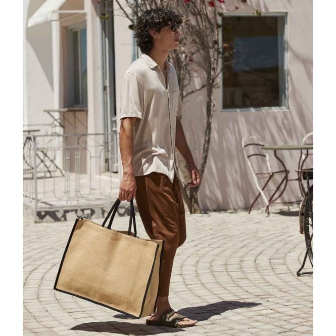 Westford Mill  Natural Starched Jute Market Shopper