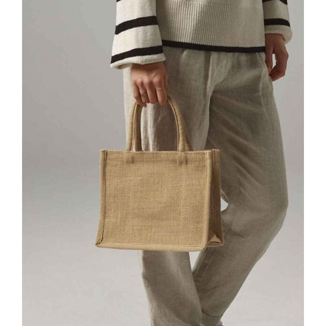 Westford Mill  Natural Starched Jute Mini Gift Bag