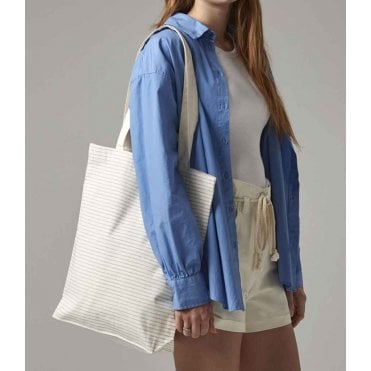 Westford Mill Striped Organic Cotton Tote Bag