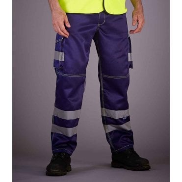 Yoko Hi-Vis Cargo Trousers with Knee Pad Pockets