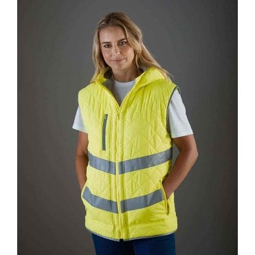 Yoko Hi-Vis Kensington Hooded Gilet