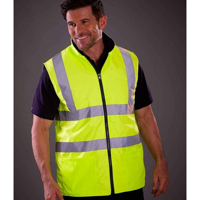 YOKO Hi-vis  Reversible Fleece Bodywarmer