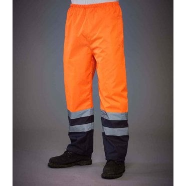 Yoko Hi-Vis Two Tone Waterproof Overtrousers