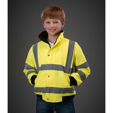 Yoko Kids Hi-Vis Bomber Jacket