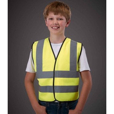 Yoko Kids Hi-Vis Two Band & Braces Waistcoat
