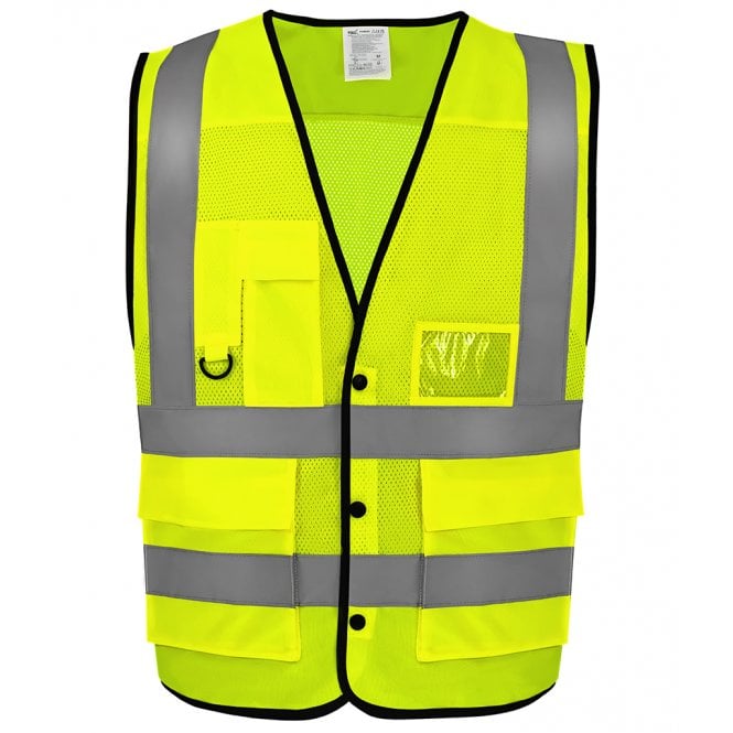 YOKO Hi-vis Yoko Superior Eco Mesh Button Waistcoat