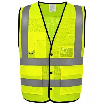 Yoko Superior Eco Mesh Button Waistcoat