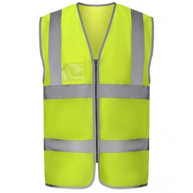 YOKO Hi-vis Yoko Zip ID Two Band & Braces Waistcoat